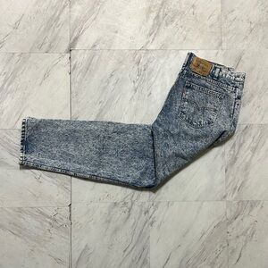 Vintage 80s Levi’s 550 orange tab Acid Wash Jeans